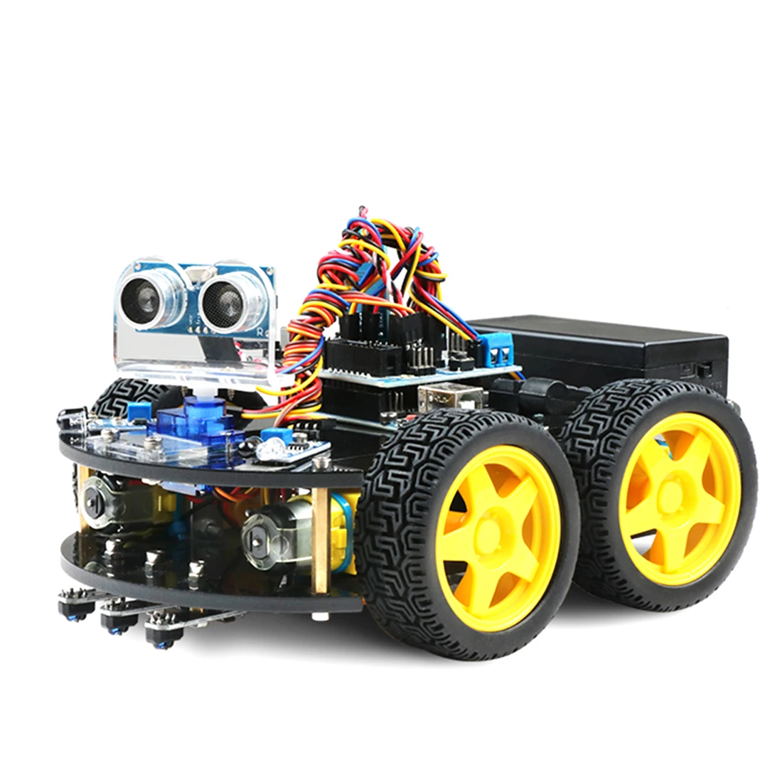  DIY Obstacle Avoidance Smart Programmable Robot Car Educational Learning Kit for Arduino UNO High T - 4000261423653