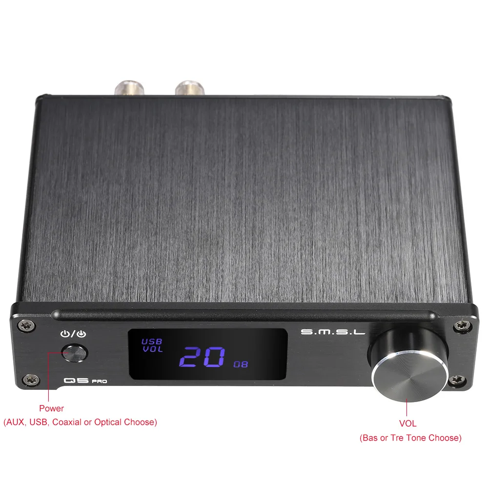 Портативный цифровой Hi Fi усилитель мощности S. M.s.l Q5 pro Mini 3 5 мм AUX