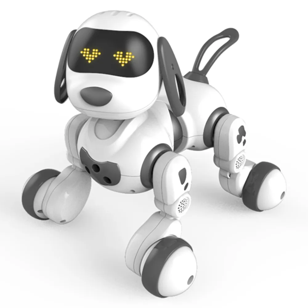 Petit Garçon Jouant Avec Un Jouet Interactif Pour Chien Robot Télécommandé.  Jouet Robot Dansant Pour Enfant Et Intelligent, Imite Le Mini Robot Animal  De Compagnie. Kropivnitski, Ukraine, 28 Juillet 2020 Banque D'Images