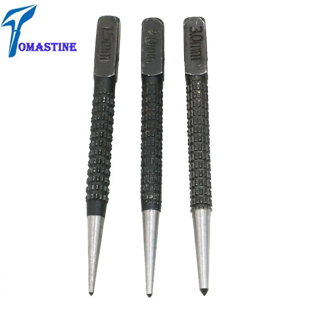 

High hardness Alloy Steel 3pcs Professional Sample Punching Center Impact Location Cylinder Drill Hole Pin Punch Out