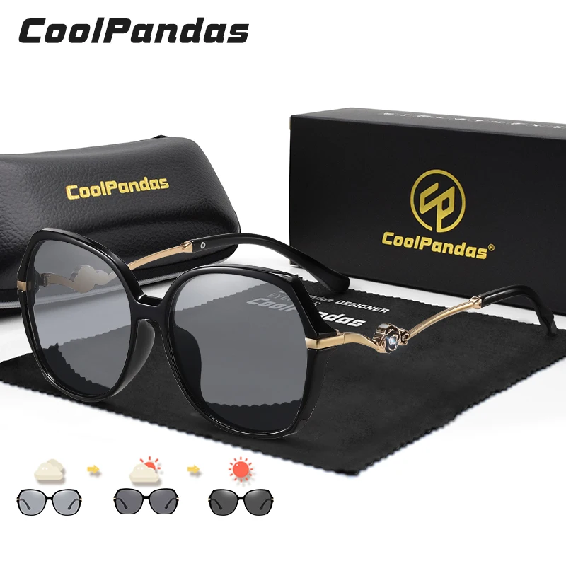 

CoolPandas Luxury Sunglasses For Women Photochromic Glasses Polarized Driving Goggle Female Fashion Frame lunette de soleil