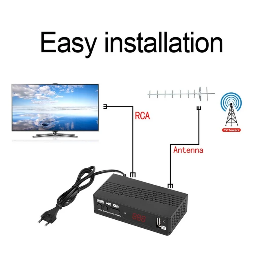 Sintonizador TDT DVB-T2 HD 1080p Grabación USB ProStima ST8100R