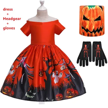 

Halloween Baby Girls Dress Horror pumpkin Cosplay Costume Dresses Girl Princess Pumpkin ghost princess Party Evening clothes
