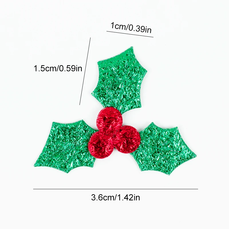 50 шт. искусственные листья остролиста рождественские украшения для дома Рождественская елка украшения год Diy Художественная ткань аксессуар
