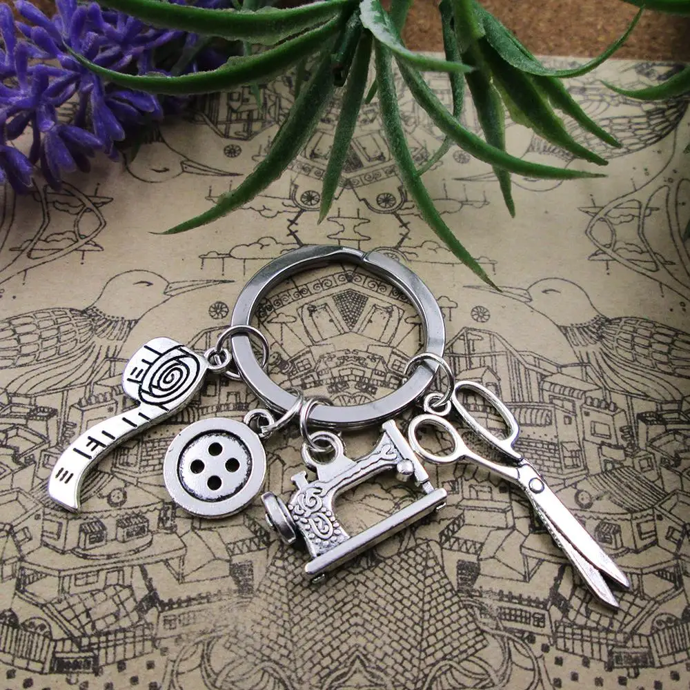 

High quality Keyring sewing lover version 2 stainless steel keyring birthday gift