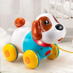 Simulation de chien pour bébé, appel électronique, musique pour animaux de compagnie, tirer la ficelle, chien, cadeau pour enfant, jouet, apprendre à grimper 
