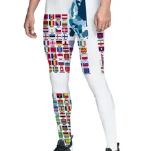 Флаг мира брюки для мужчин День Независимости животик контроль высокой талией полной длины дышащий Рождество Быстросохнущий эластичный джегг