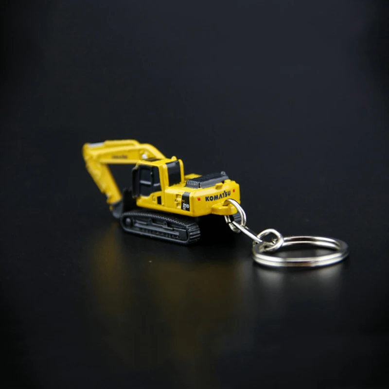 PC210  SK250 Truck Model Keychain Chain Diecast alloy metal Hydraulic Excavator truck model toy engineering truck toy keychain 7