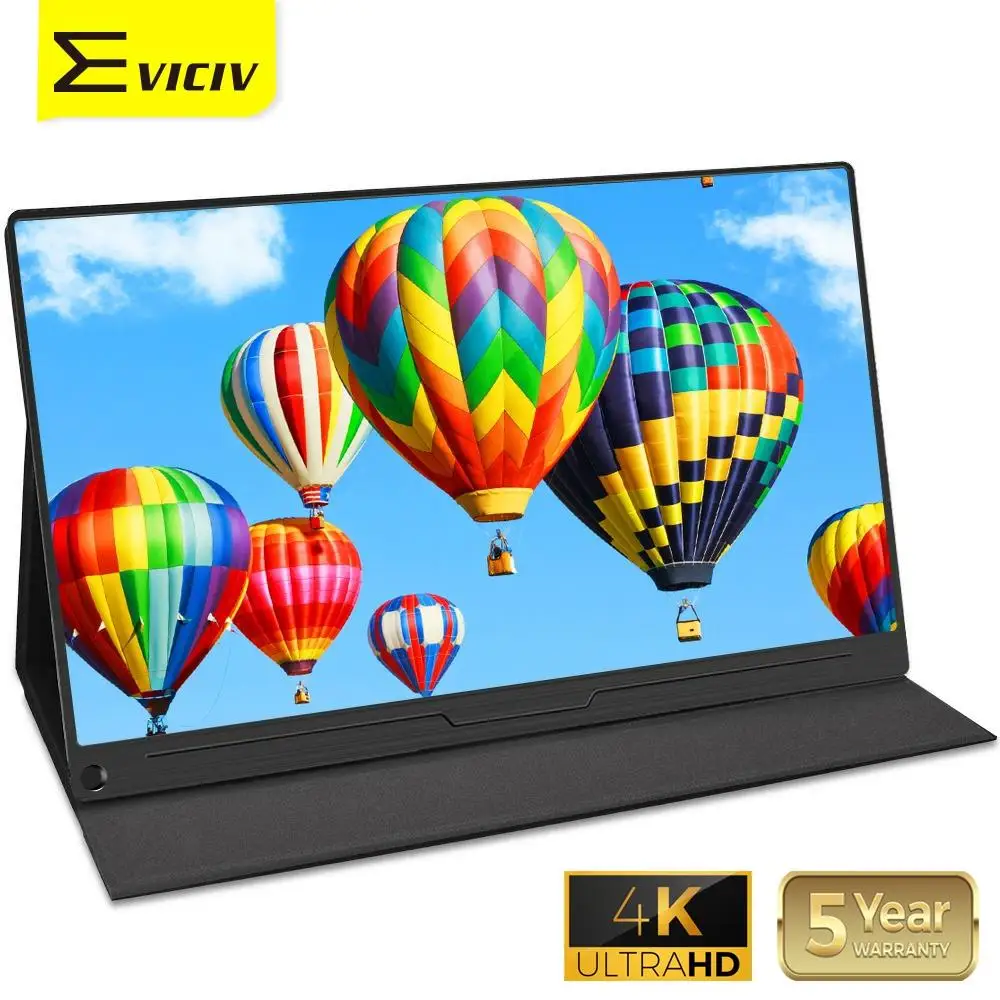 Eviciv 4K монитор 15 6 UHD 3840x2160 портативная игровая система для PS4 Xbox Switch ноутбук второй