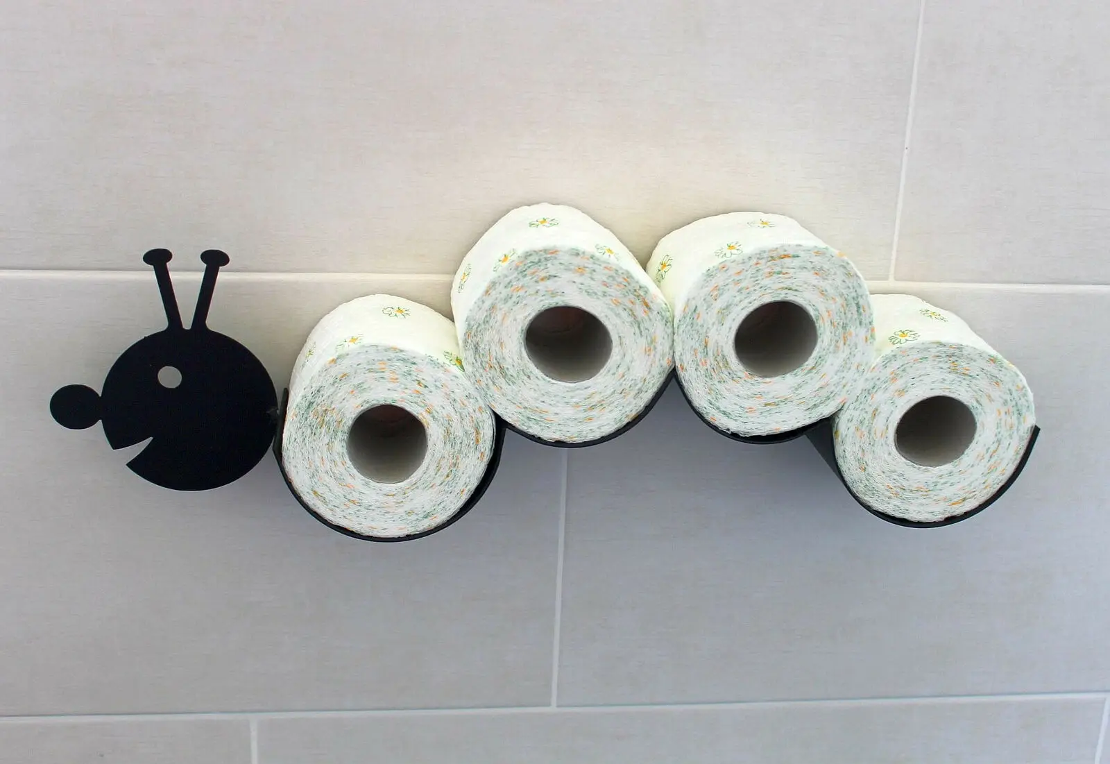 Metal Caterpillar Toilet Roll Paper Holder Wall Mounted Free Standing Novelty Animal Bathroom Loo Rolls Storage Rack