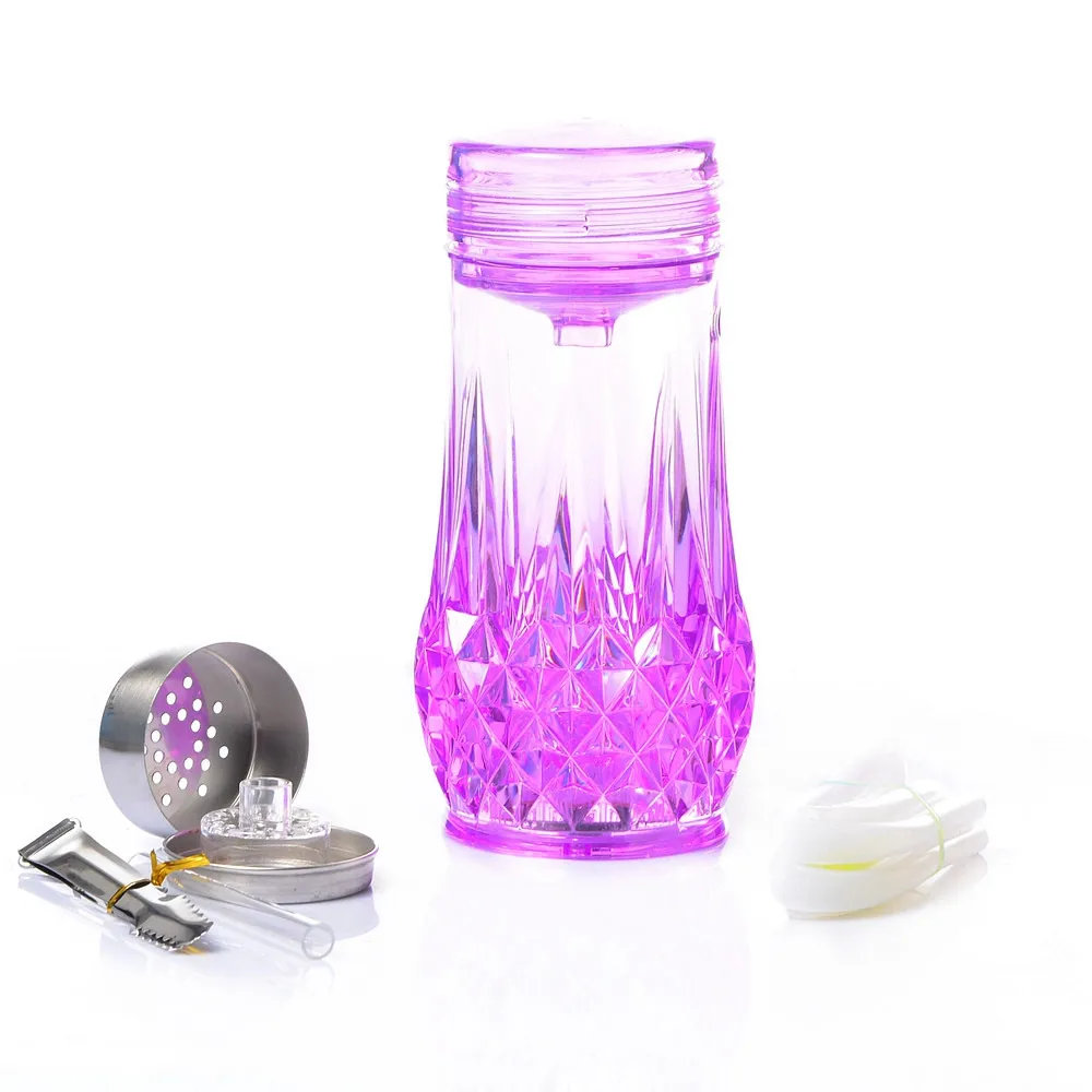 

Acrylic Hookah Cup Shisha Pipe Set Nargile Chicha Narguile with Hose Bowl Charcoal Holder Sisha Accessories