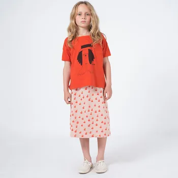 

Children's Korean printed short-sleeved shirt hot summer comfortable cool cotton cartoon fruit short-sleeved round neck S4