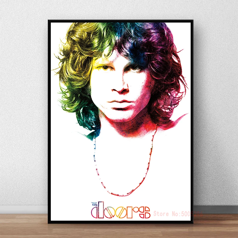 Jim Morrison Abstract Musical TREBLE CANVAS WALL ART Picture Print VA