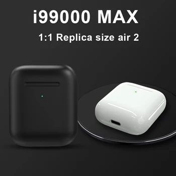 

i99000 MAX TWS Bluetooth 5.0 Headphones 1: 1 Copy Air 2 GPS Location Rename Smart Sensor Wireless Earphones Super Bass Pk i9000