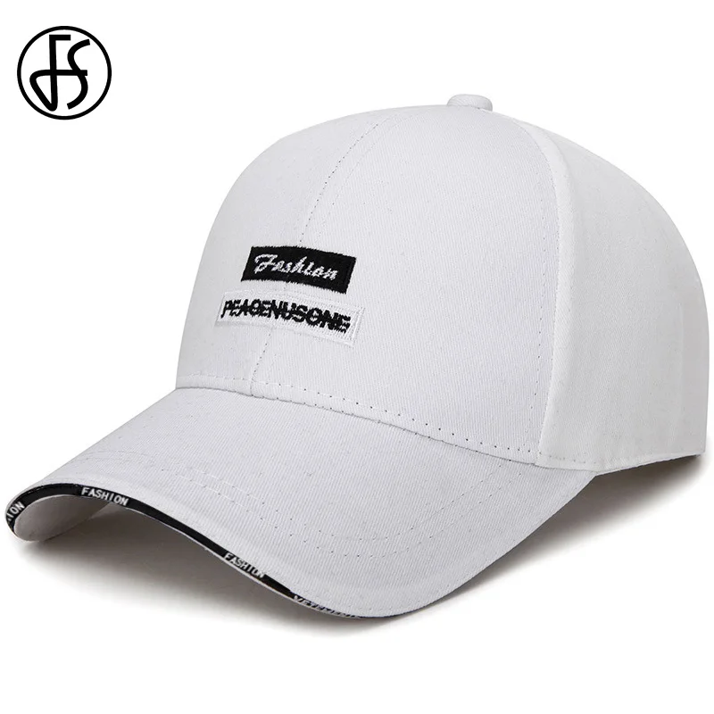 FS Black White Baseball Caps For Men Summer Outdoor Sports Golf