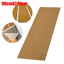 Из вспененного этилвинилацетата под тиковое дерево настил лист 94," x 35,43" коричневая морская яхта ковролин напольное покрытие мат Нескользящая самоклеящаяся морская палубная лодка аксессуары