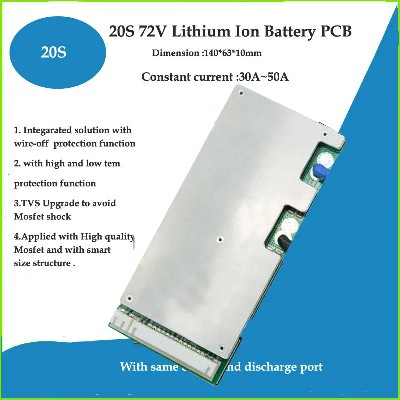 20S lithium 18560 Battery PCB