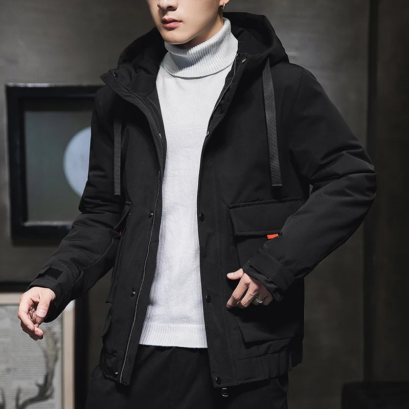 Thick and Warm Hooded Cotton-padded Jacket for Fall/winter New Leisure Wide and Short Outdoor Cold-proof All-match Jacket