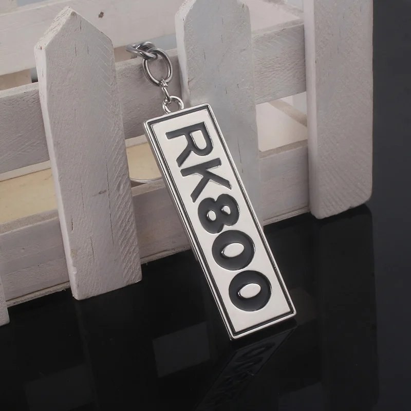 Detroit Become Human Keychain: RK800 Logo Metal Keyring Accessory