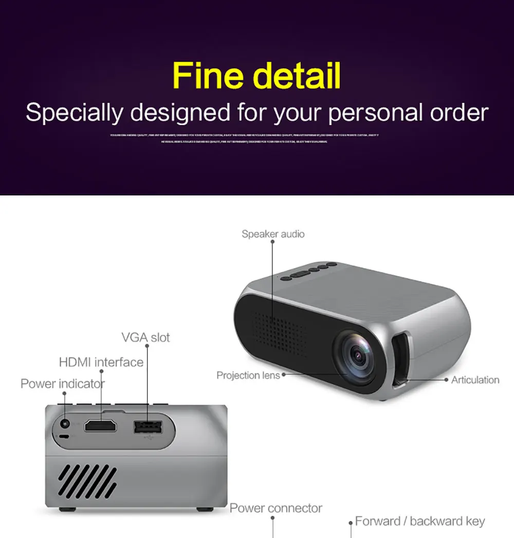 lg projector YG300 YG320 Upgrade YG200 Mini LED Pocket Projector Home Beamer Kids Gift USB Video Portable Projector Optional Battery cheap projector