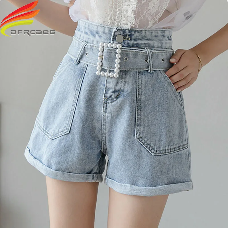 wide leg denim shorts womens
