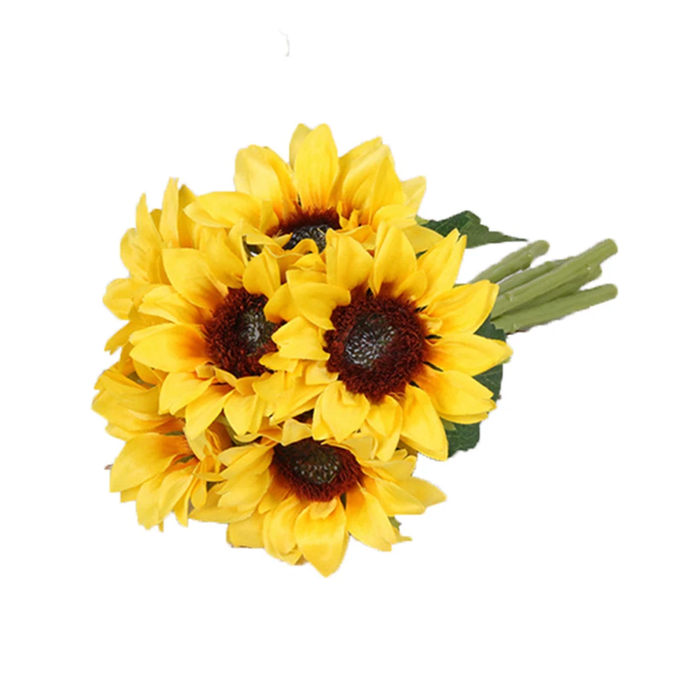

6 Bunches Sunflower Floral Bouquet Sunflowers Artificial Flowers For Home Living Room Decoration Decoration Fake Sun Flower
