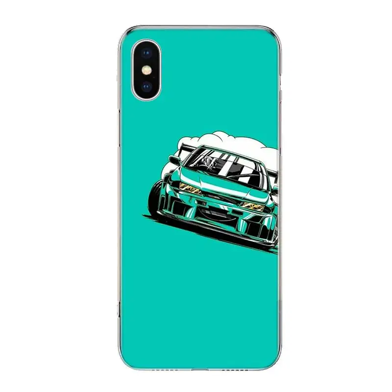 Japan JDM Sports Car Comic Phone Case For iPhone 11 12 13 Pro Max Xr X Xs Mini 8 7 Plus 6 6S SE 5S Soft Fundas Coque Shell Cover iphone 13 pro max case clear