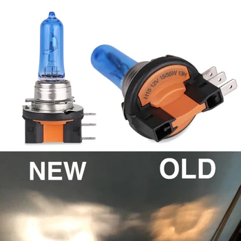 

2pcs H15 12V 55W Car Headlight Halogen Lamp Car Light Source Bulbs Super White 4300K Head Lamp Replacement Lamp Lights