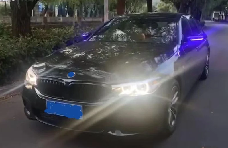Динамический мигалка светодиодный Поворотная сигнальная лампа для BMW 5, 6, 7, 8, 3 для леворульных автомобилей G38 G12 G20 G30 G31 G32 G14 G15 G16 G11 G12 M5 F90 боковой свет - Испускаемый цвет: Dynamic blue(LHD)