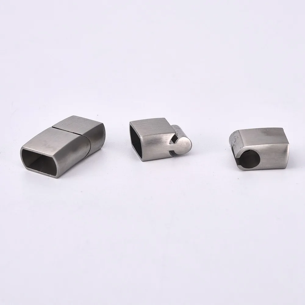 Dorado M Sharplace Paquete de 5 Cierres de Hebilla Micro Magnéticos de Acero Inoxidable para Fabricación de Joyas Cordón de Cuero Plano DIY