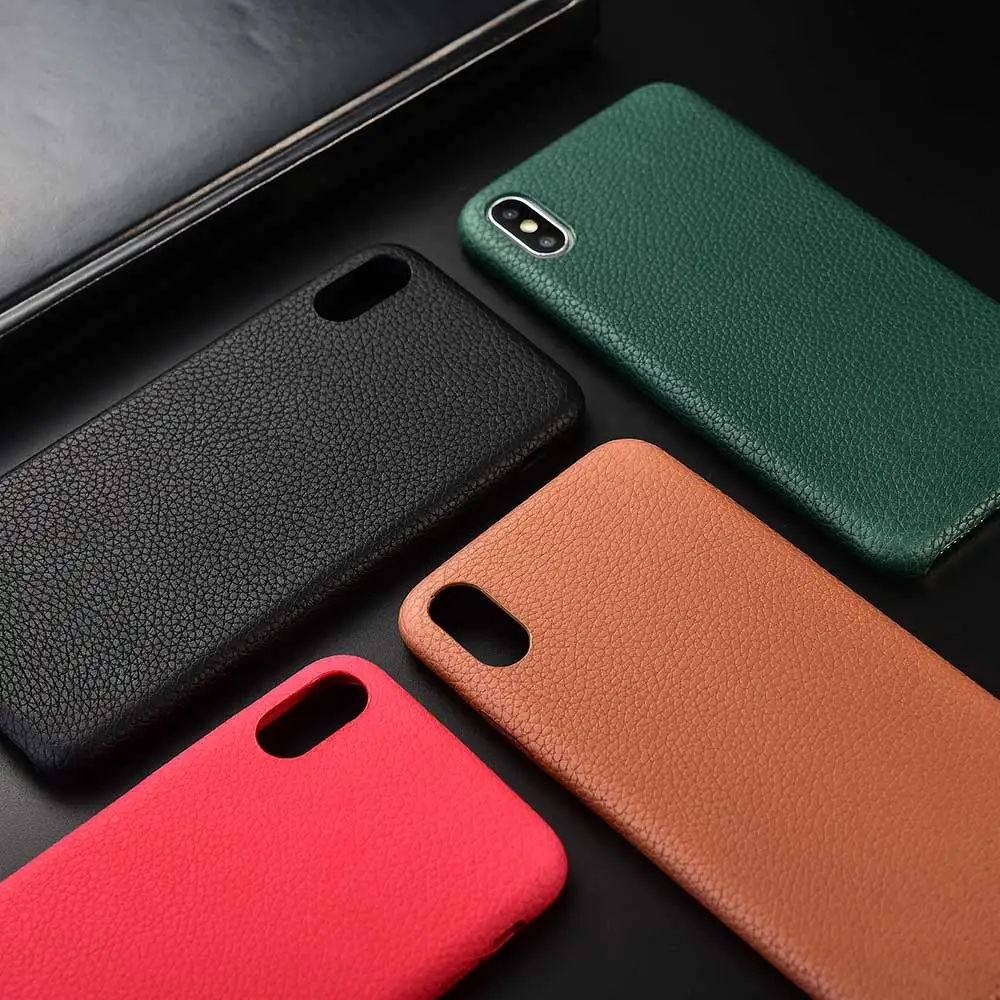 Чехол Boucho для iPhone 12 XS Max XR X роскошные кожаные чехлы с текстурой личи телефона 11 Pro 7