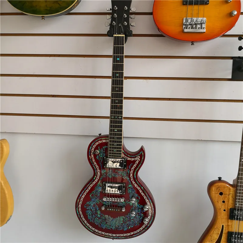 

Made in China professional guitar playing, shell carving technology electric guitar, can be customized collection