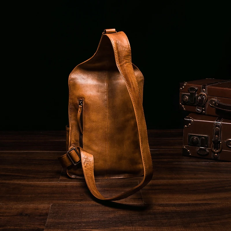 Винтажная сумка из натуральной кожи мужская bolsas слинг нагрудная для мужчин через