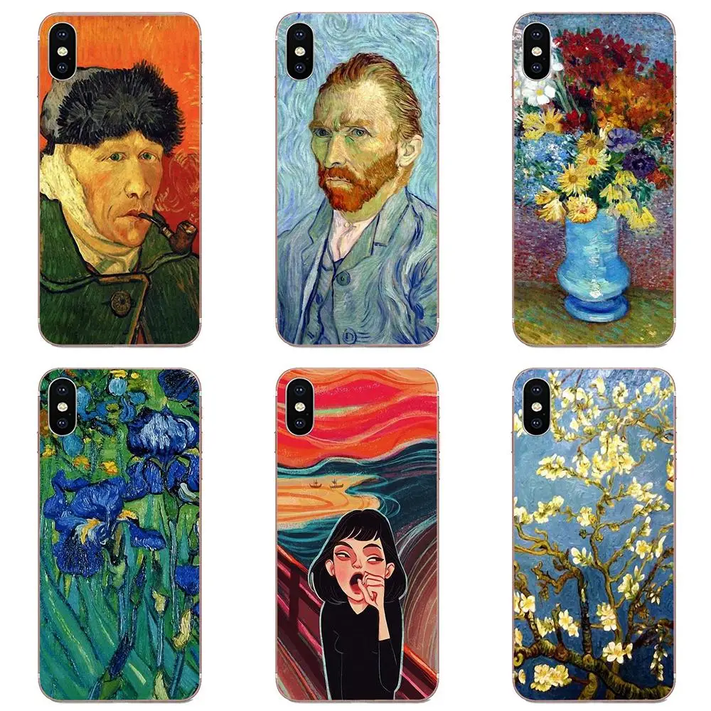 Цветок Винсента Ван Гог Звездная ночь для htc Desire 530 626 628 630 816 820 830 один A9 M7 M8 M9 M10 E9 U11