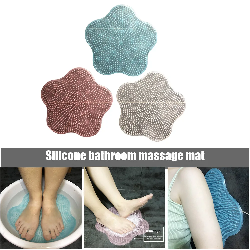 

Shower Foot Back Massager Mat Scrubber Cleaner Bathroom Non Slip Cushion with Suction Cup SLC88