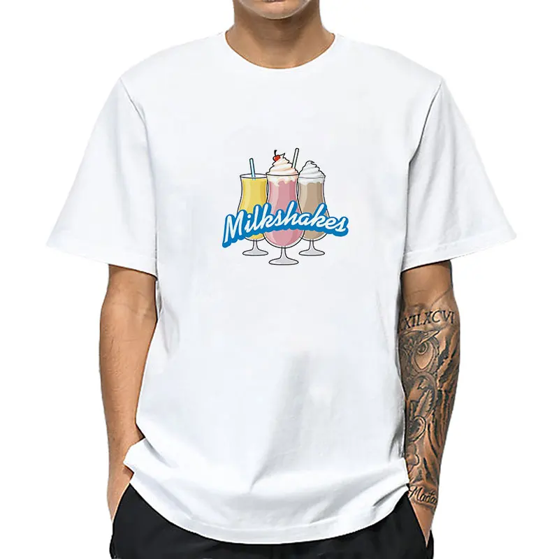 Huntsharp Milkshakes граффити забавная Мужская футболка Harajuku топы с коротким рукавом