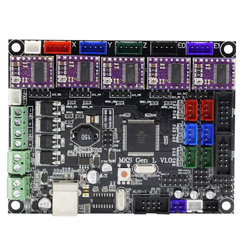 Аксессуары для 3d принтера Mks Gen L+ Drv8825 шаговый двигатель драйвер основной платы управления Комплект