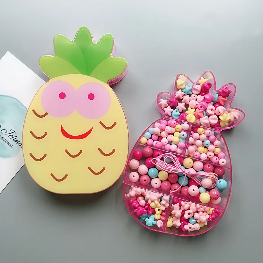 Новые DIY бусины для детей игрушки развивающие игрушки Акриловые ручной работы материал посылка принцесса платье игра Девушка ожерелье браслет