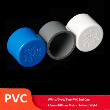 

PVC End Cap 20,25,32,40,50,63,75,90,110,160mm Metric Solvent Weld Pressure Pipe Fitting Connector Aquarium Pond Pool Garden DIY