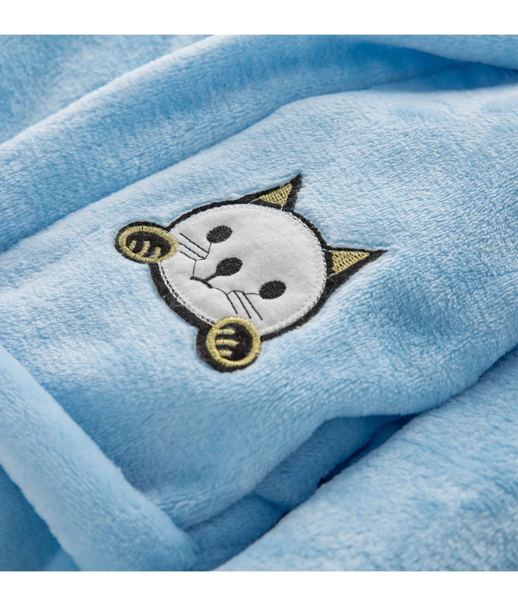 Sifafos/детские зимние фланелевые пижамы; детская домашняя одежда; теплая одежда для сна с капюшоном и рисунком; коралловые вельветовые халаты для мальчиков и девочек