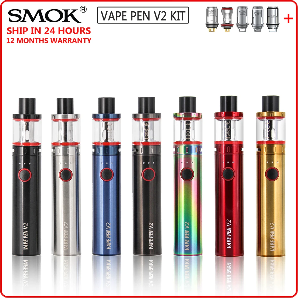 SMOK Vape Pen V2 Original, batería de 1600mAh, cigarrillo electrónico Ectronic, antifugas, Mini atomizador de 3ml, bobina Pod VS Nord 22 V9 MAX