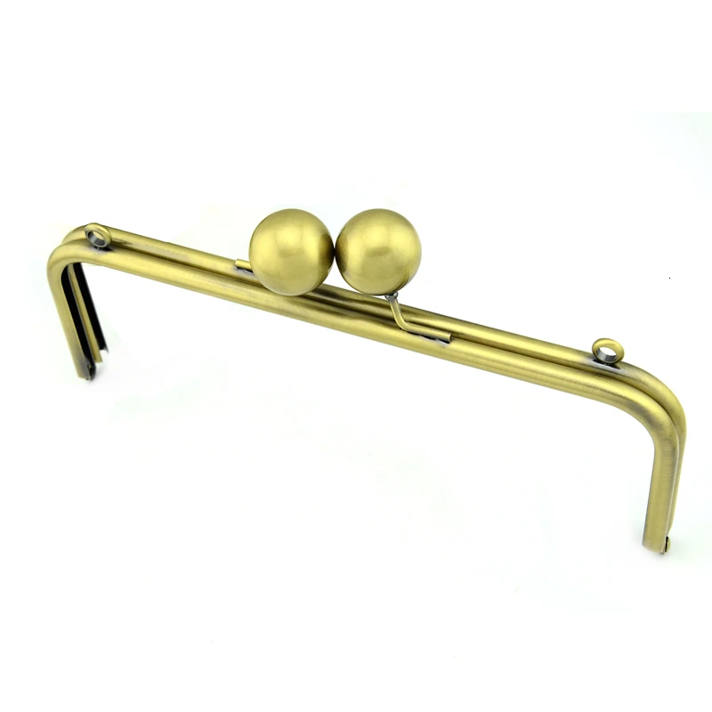 

[Telastar] Metal Purse Frame Big Ball Clasp Lock Obag Handle Bronze Frame Handles Vintage DIY Bag Parts O Ring Hooks Wholesale