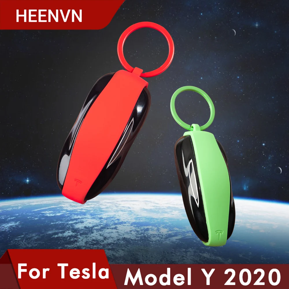 Heenvn ModelY автомобильный чехол для ключей Tesla Model Y Protector брелок Белый Черный Красный