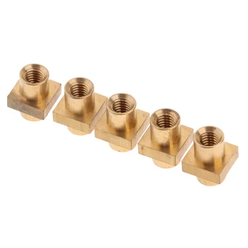 

5pcs Brass Square Nuts to Plastic Injection Molding M6 x 12mm Embedded Nut Replacement