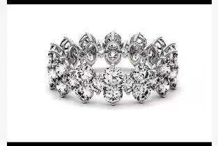 

Free express shipping 100% Genuine 585 white gold band with Moissanite ,Brilliant Moissanite Pass the test