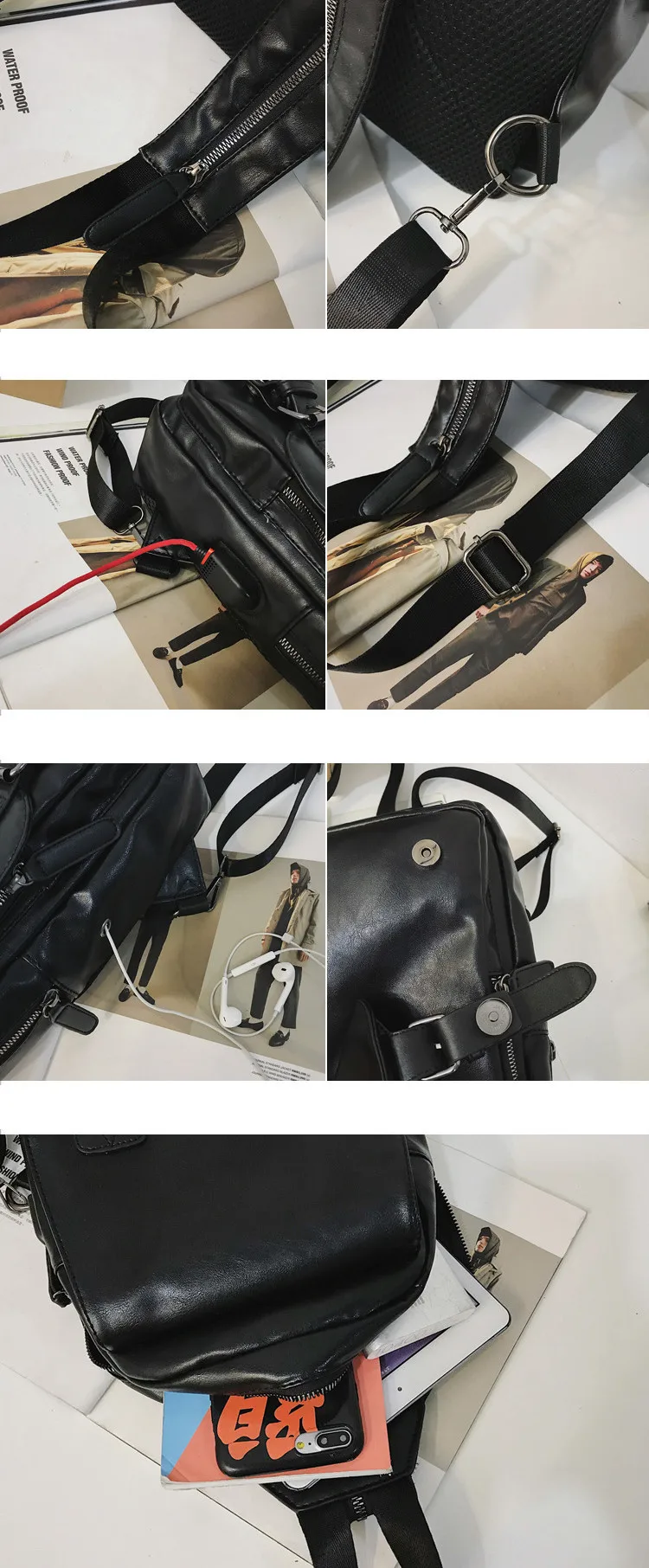 USB Противоугонная сумка через плечо для мужчин и женщин нагрудная сумка большой емкости водонепроницаемая Летняя короткая сумка через плечо P1205