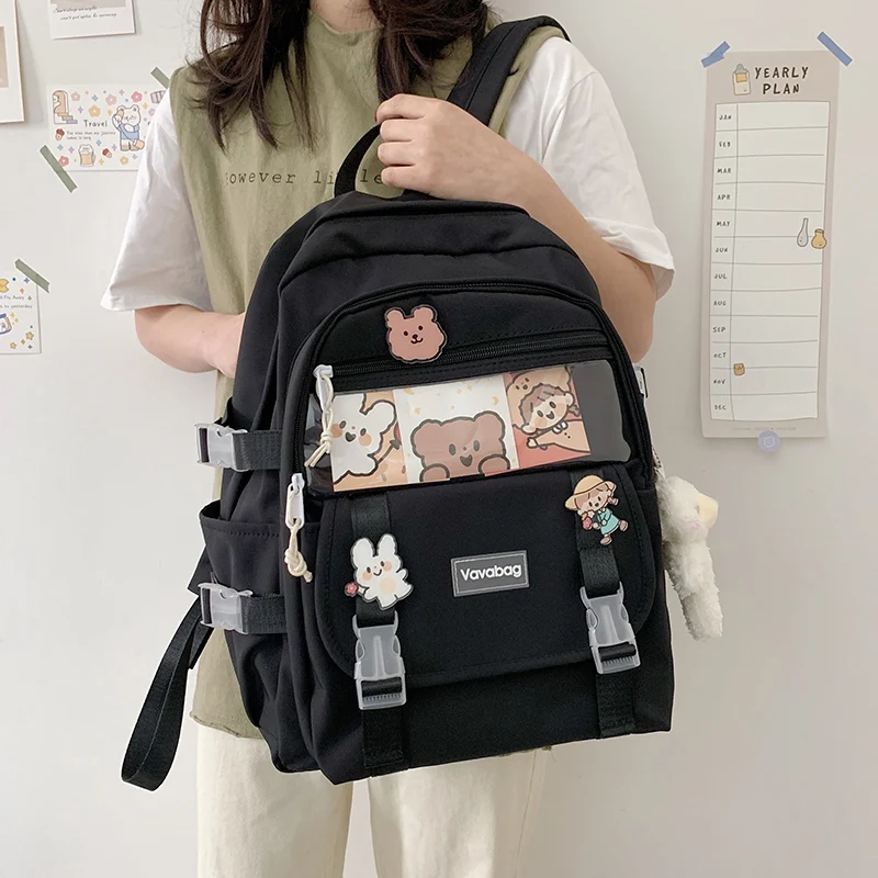 Kawaii Canvas Japanese Style College Backpack