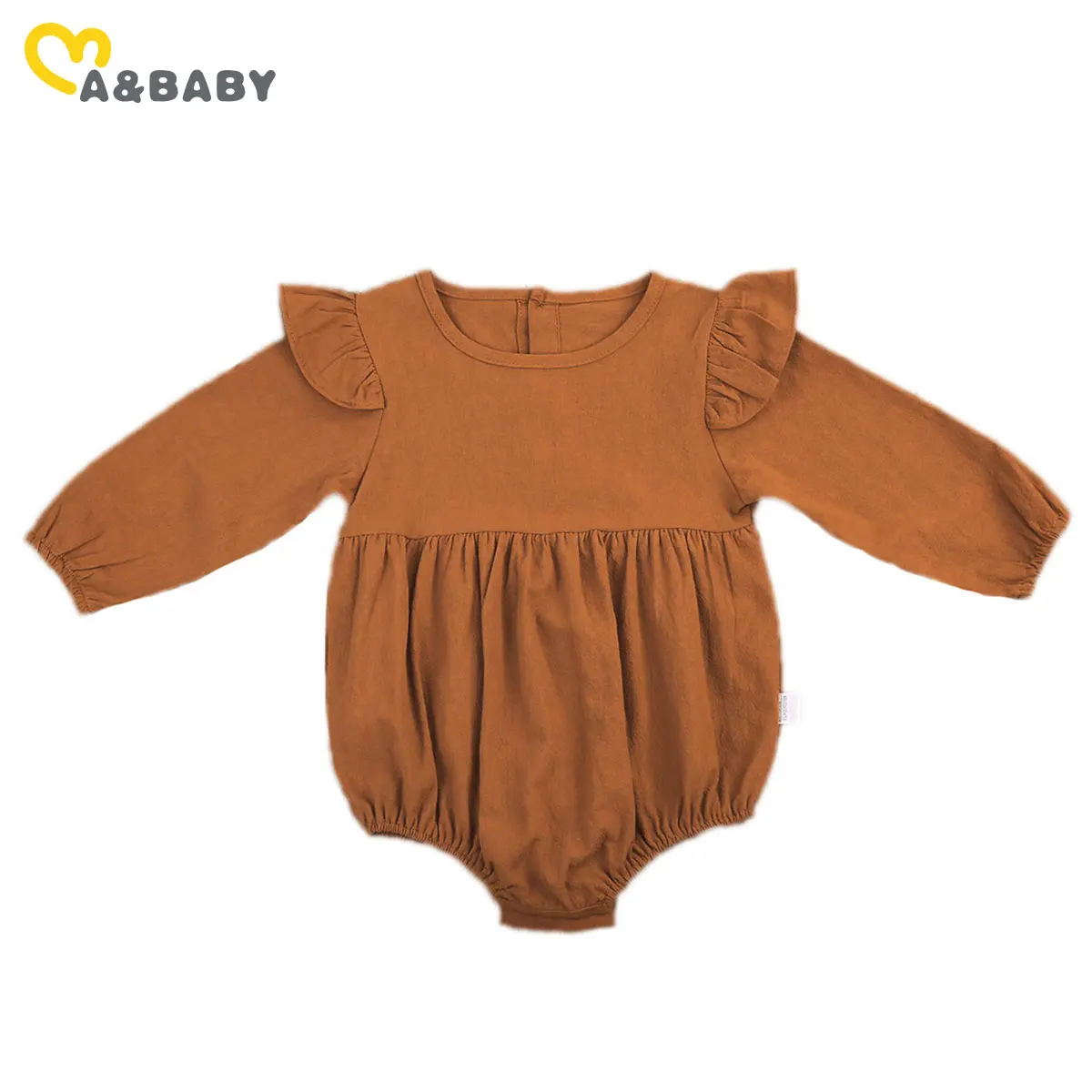 Ma&ampBaby Spring Autumn Baby Girl Rompers Vintage Toddler Infant Newborn Jumpsuit Long Sleeve Clothes 3m - 3Years |