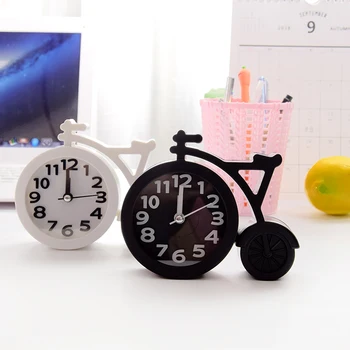 

Creative Simple Alarm Clock Children Mute Small Alarm Clock Cute Cartoon Table Reloj Mesita De Noche Bicycle Alarm Clock DD60AC