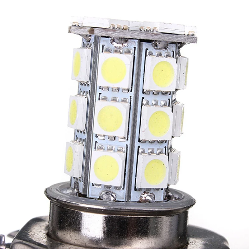 1 шт. DC12V Ксеноновые белые 9003 5050 27 SMD светодиодные лампы противотуманные дневные